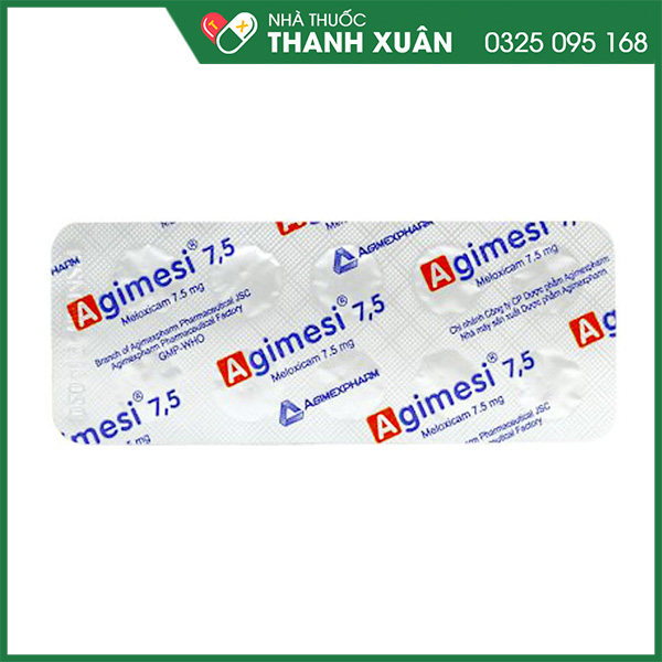 Thuốc Agimesi 7,5 giảm đau, chống viêm, chống thấp khớp